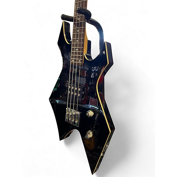 Used B.C. Rich RWBO Revenge Warlock Black Electric Bass Guitar