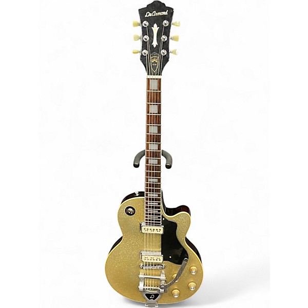 Used DeArmond M75T Metallic Gold Solid Body Electric Guitar
