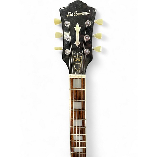 Used DeArmond M75T Metallic Gold Solid Body Electric Guitar