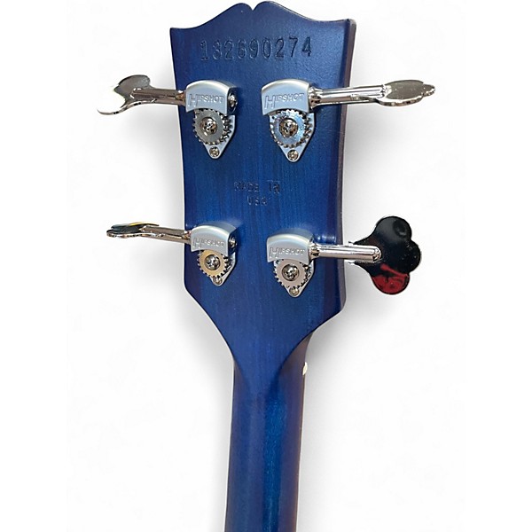 Used 2019 Gibson Les Paul Jr Double Cutaway Trans Blue Electric Bass Guitar