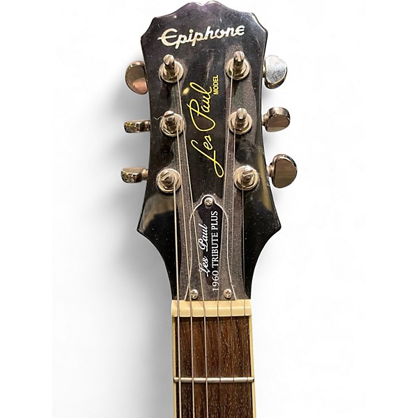 Used Epiphone Les Paul 1960 tribute plus Transparent charcoal Solid Body Electric Guitar