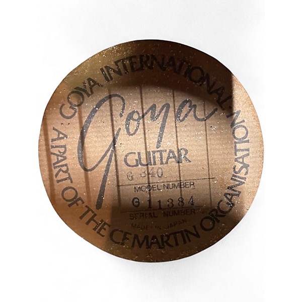 Vintage 1970s Goya g340 natural Acoustic Guitar