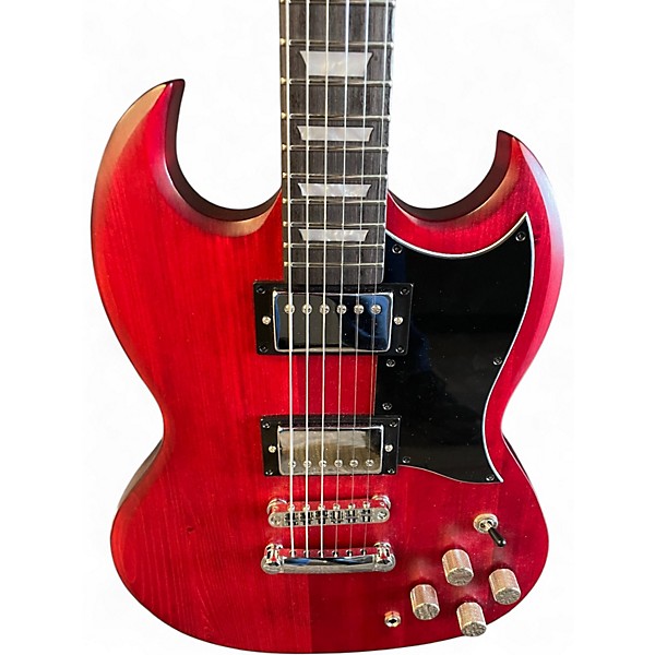 Used Reuter Guitars SG Transparent Oxblood Solid Body Electric Guitar