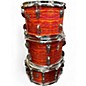 Used 1990s Ludwig 6 Piece Classic Maple With Matching Canaster Seat Mod Orange Drum Kit