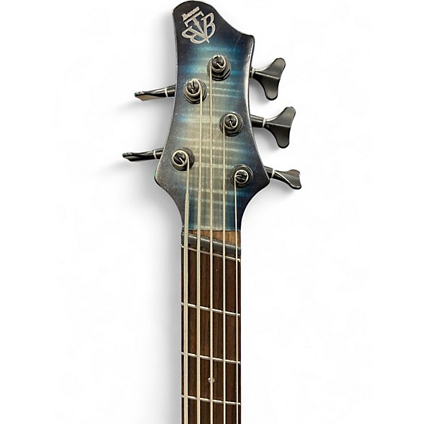 Used Ibanez BTB705LM Trans Blue Burst Electric Bass Guitar