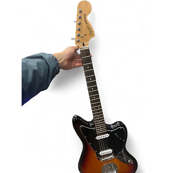 Used Squier JAGUAR 2 Tone Sunburst Solid Body Electric Guitar