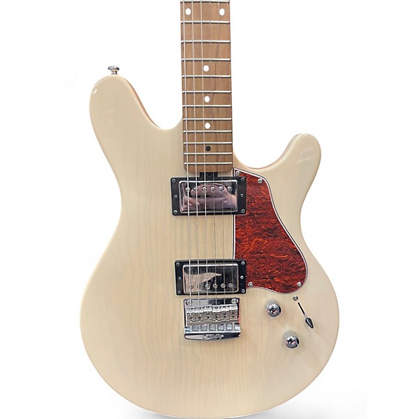 Used Sterling by Music Man Valentine Trans Buttermilk Solid Body Electric Guitar