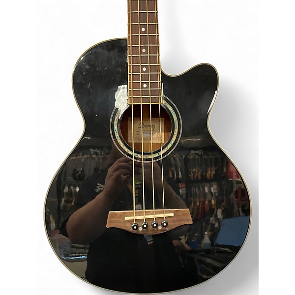Used Ibanez AEB10BE Black Acoustic Bass Guitar