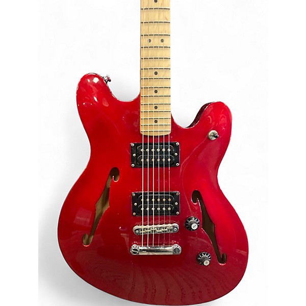 Used Squier Classic Vibe Starcaster Hollow Candy Apple Red Hollow Body Electric Guitar