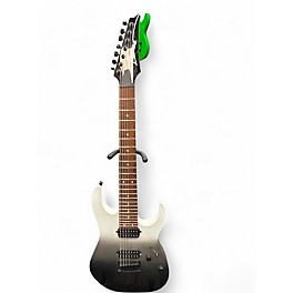 Used Ibanez RG7421 RG Series Black and Silver Solid Body Electric Guitar