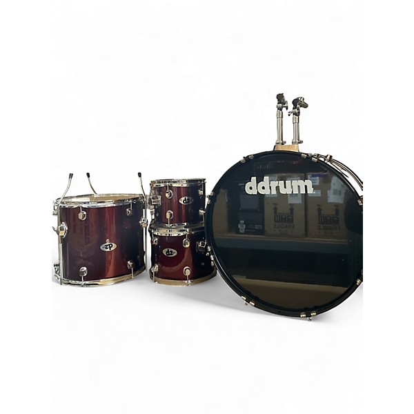 Used ddrum 4 Piece D2 Red Drum Kit