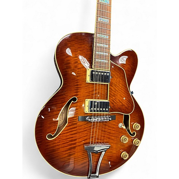 Used 2010s Ibanez AF85 Brown Sunburst Hollow Body Electric Guitar