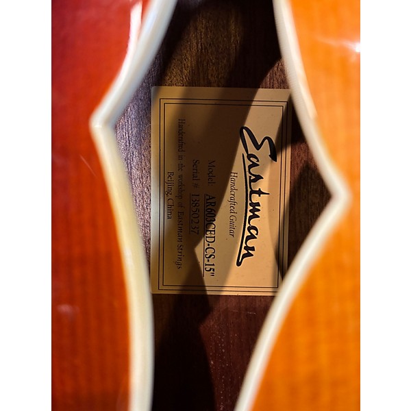 Used Eastman AR603CED 2 Tone Sunburst Hollow Body Electric Guitar