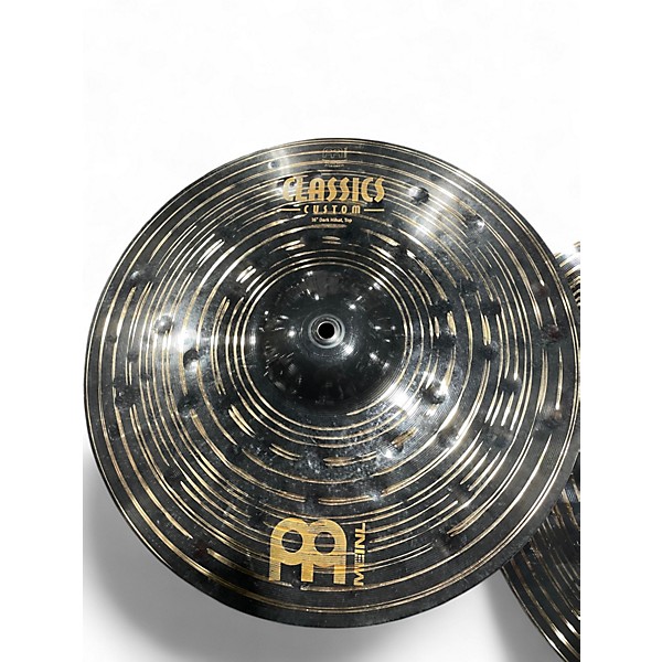 Used MEINL 16in Classic Custom Dark Hi-Hat Pair Cymbal