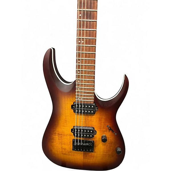 Used Ibanez RGA42FM Dragon Eye burst Solid Body Electric Guitar