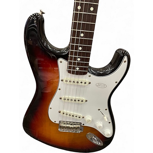Vintage 1983 Fender JV 60's Reissue Stratocaster 3 Tone Sunburst Solid Body Electric Guitar