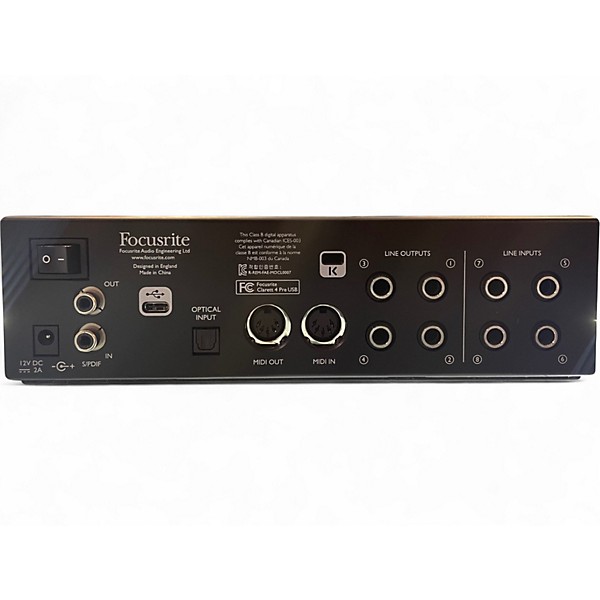 Used Focusrite Clarett 4Pre Audio Interface