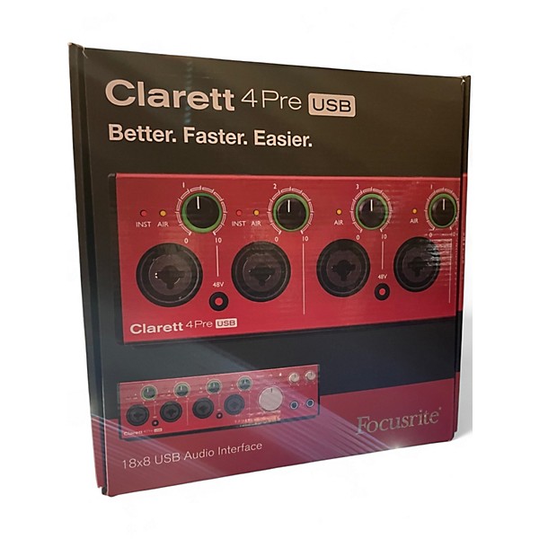 Used Focusrite Clarett 4Pre Audio Interface