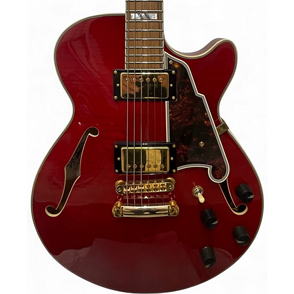 Used D'Angelico EX-SS Trans Red Hollow Body Electric Guitar