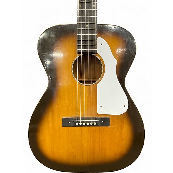 Vintage 1960s Silvertone H-621 2 Color Sunburst Acoustic Guitar