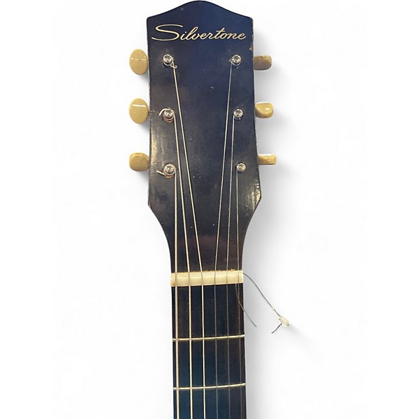 Vintage 1960s Silvertone H-621 2 Color Sunburst Acoustic Guitar