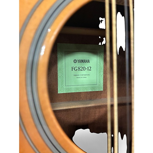 Used Yamaha FG820-12 Natural 12 String Acoustic Guitar