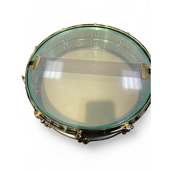 Used Ludwig 3.5X14 Carl Palmer Snare Green and Gold Drum