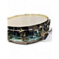 Used Ludwig 3.5X14 Carl Palmer Snare Green and Gold Drum