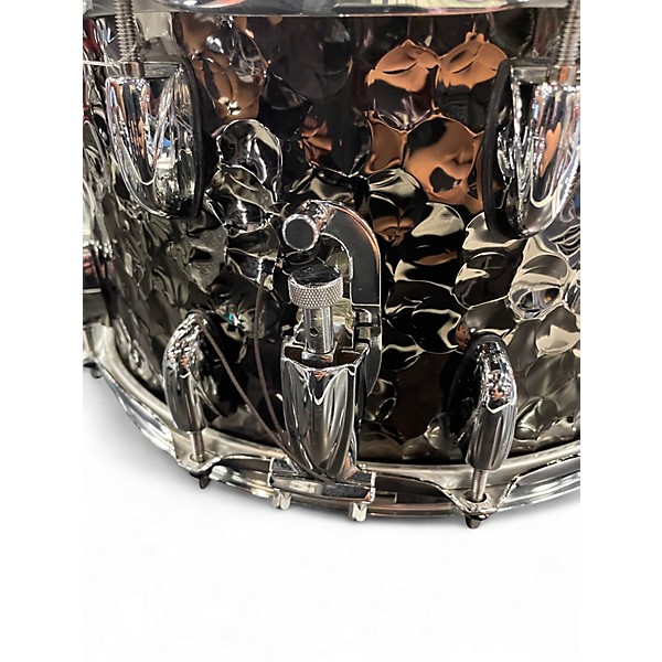 Used Gretsch Drums 8X14 Hammered Steel Silver Drum