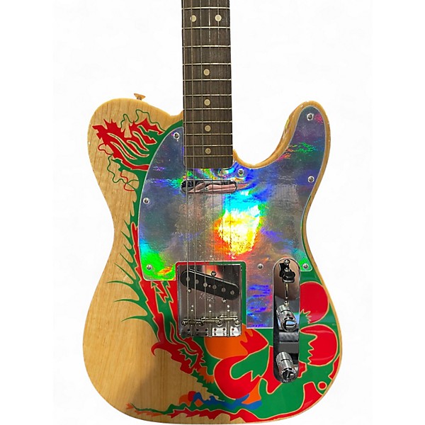 Used Fender Jimmy Page Dragon Art Telecaster Natural Solid Body Electric Guitar