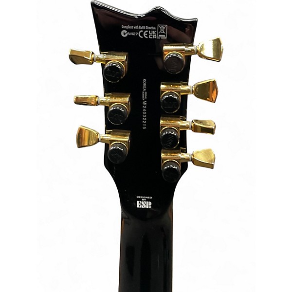 Used ESP LTD EC1007B Black and Gold Solid Body Electric Guitar