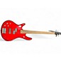 Used Ibanez GSR200 LH Transparent Red Electric Bass Guitar thumbnail