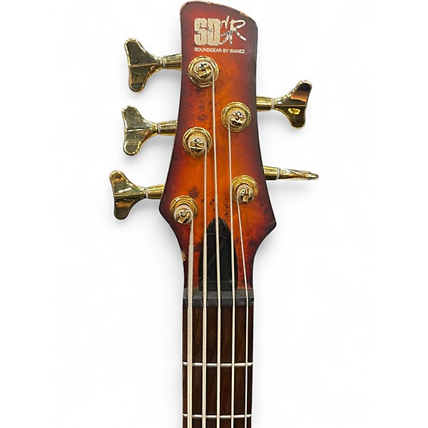 Used Ibanez SR805 5 String Amber Electric Bass Guitar