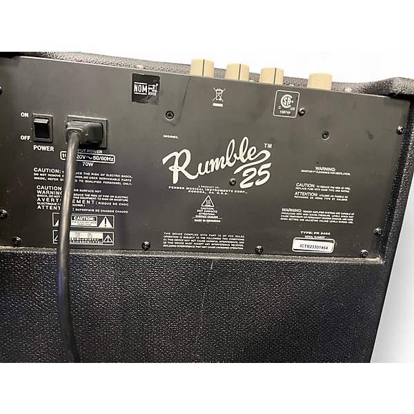 Used Fender Rumble 25 25W 1x10 Bass Combo Amp