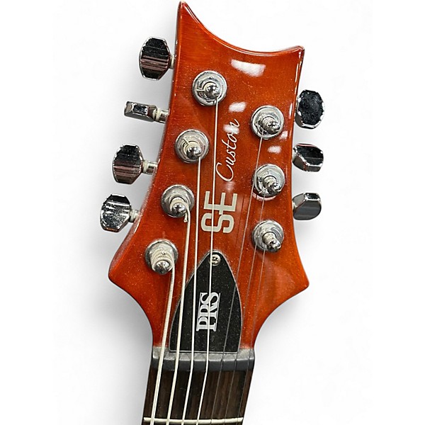 Used PRS SE Custom 24 7 String Amber Solid Body Electric Guitar