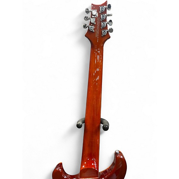 Used PRS SE Custom 24 7 String Amber Solid Body Electric Guitar