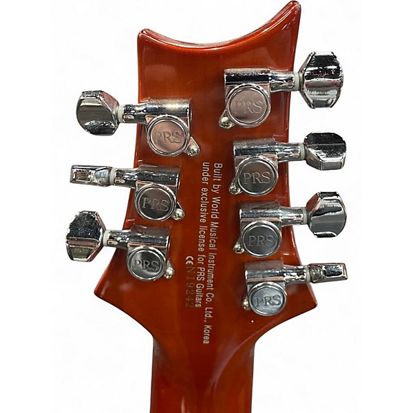 Used PRS SE Custom 24 7 String Amber Solid Body Electric Guitar