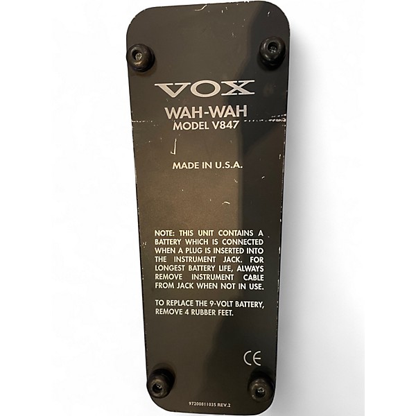 Used VOX V847 Reissue Wah Effect Pedal