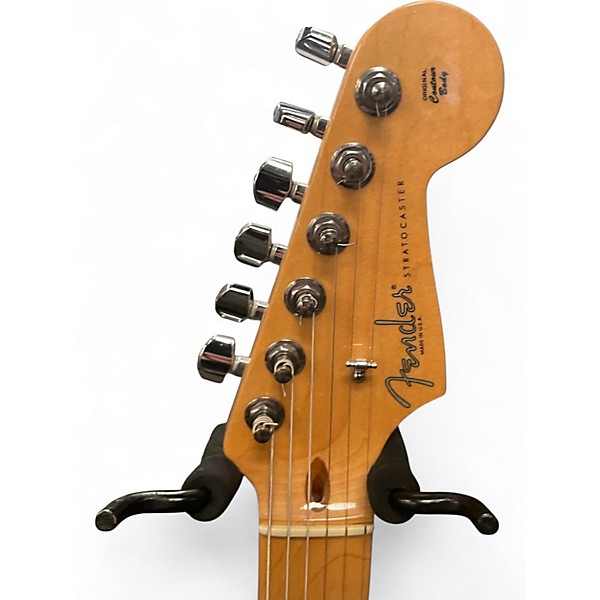 Used Fender American Standard Stratocaster Black Solid Body Electric Guitar