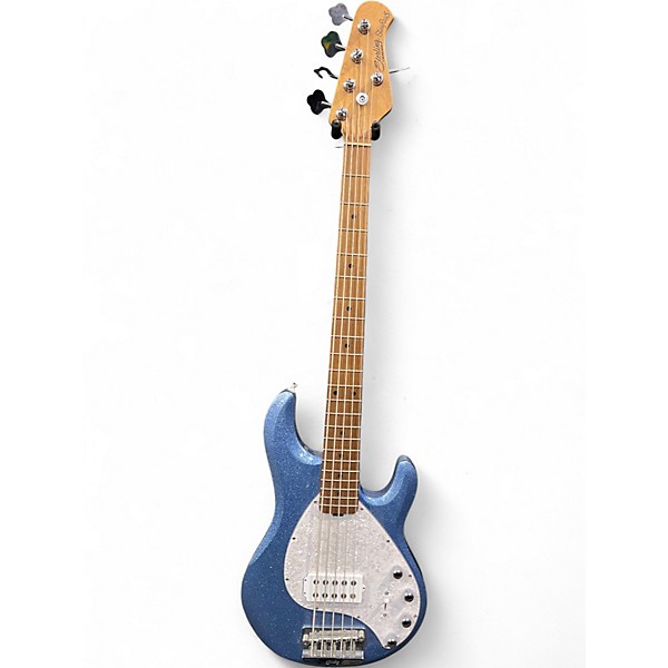 Used Sterling by Music Man STINGRAY5 RAY35 BLUE SPARKLE Electric Bass Guitar