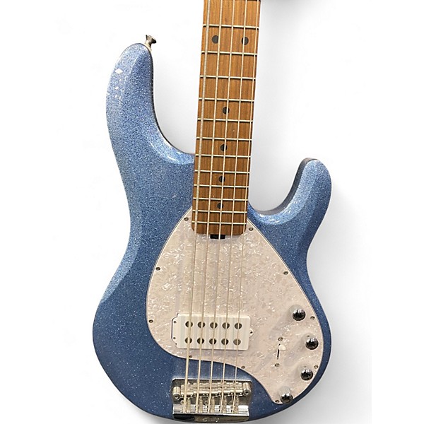 Used Sterling by Music Man STINGRAY5 RAY35 BLUE SPARKLE Electric Bass Guitar