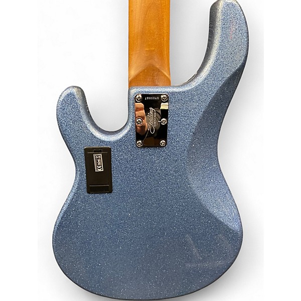 Used Sterling by Music Man STINGRAY5 RAY35 BLUE SPARKLE Electric Bass Guitar