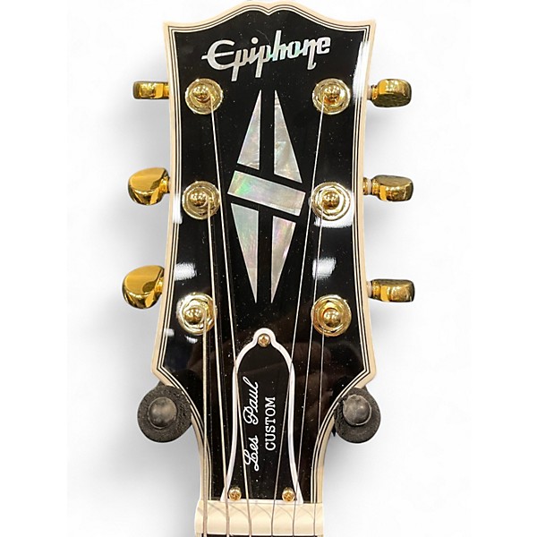 Used 2025 Epiphone INSPIRED BY GIBSON LES PAUL CUSTOM Alpine White Solid Body Electric Guitar
