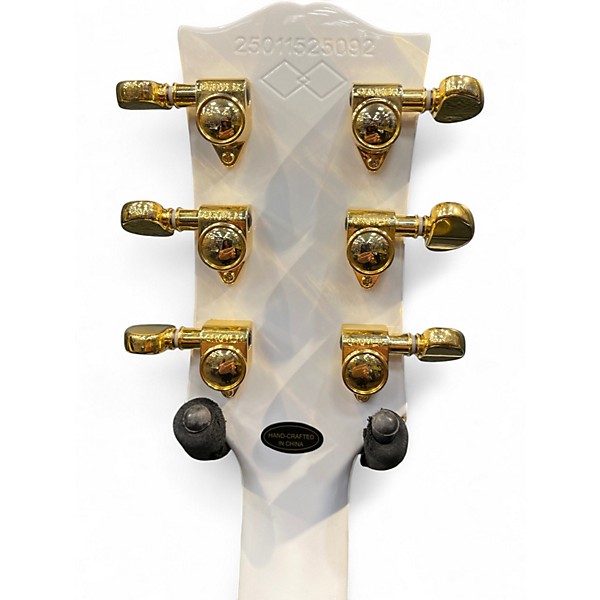 Used 2025 Epiphone INSPIRED BY GIBSON LES PAUL CUSTOM Alpine White Solid Body Electric Guitar