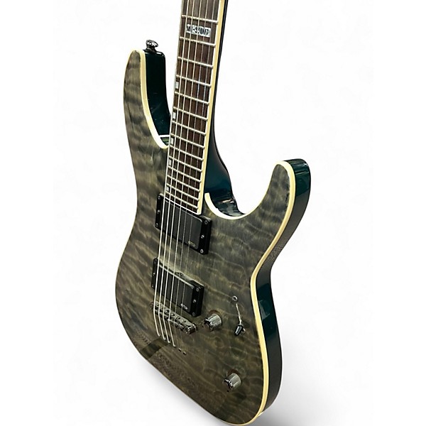 Used ESP LTD MH350NT TRANSPARENT GREY Solid Body Electric Guitar