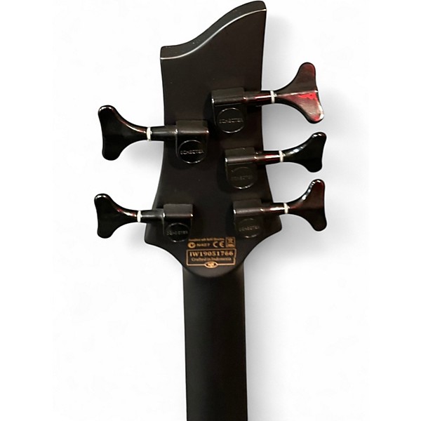 Used Schecter Guitar Research Stiletto Stealth-5 Black Electric Bass Guitar