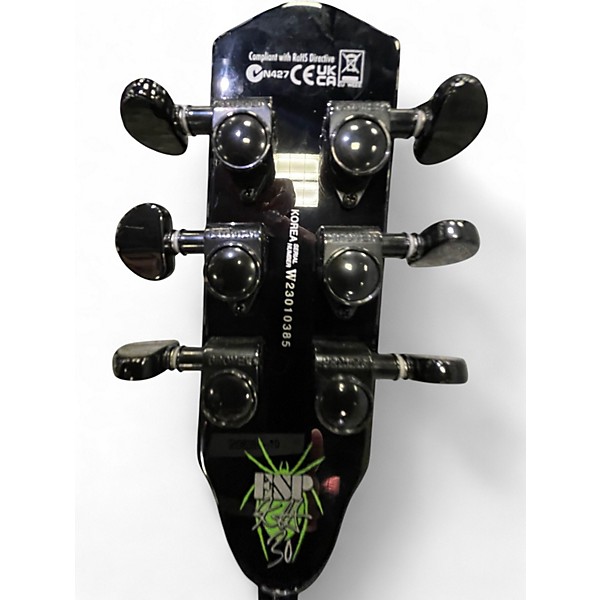 Used Esp Ltd Kirk Hammett KH-3 Black Solid Body Electric Guitar