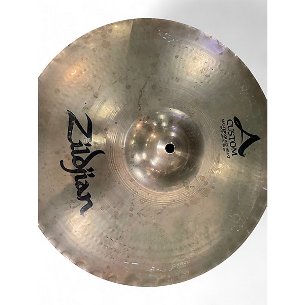 Used Zildjian 15in A Custom Mastersound Hi Hat Pair Cymbal