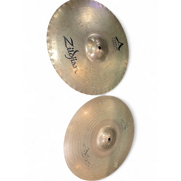 Used Zildjian 15in A Custom Mastersound Hi Hat Pair Cymbal