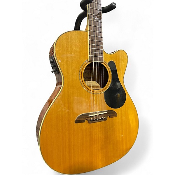 Used Alvarez AF60CE Folk Natural Acoustic Electric Guitar